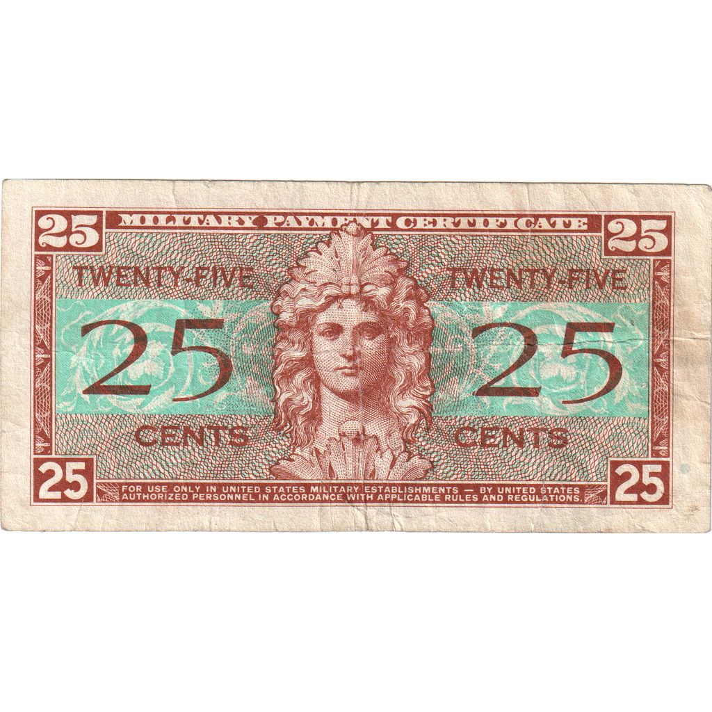 United States, 25 Cents, KM:M31a, EF(40-45)