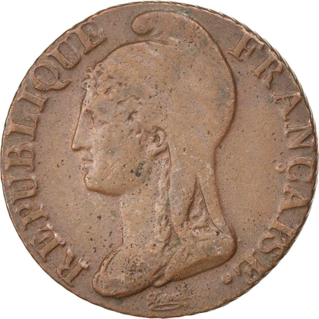 Coin, France, Dupré, 5 Centimes, 1795, Paris, EF(40-45), Bronze, KM:635.1
