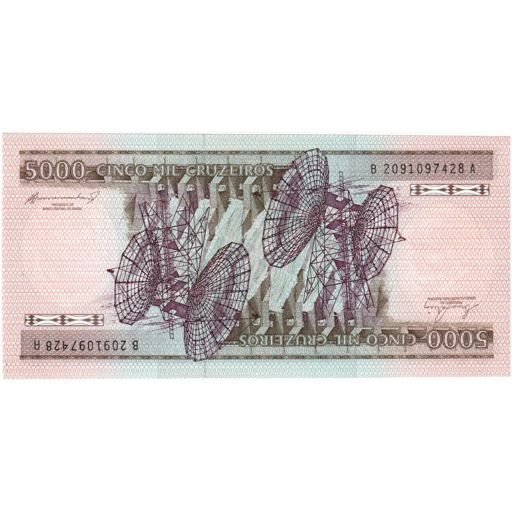 Brasilien, 5000 Cruzeiros, UNDATED (1984), KM:202c, UNZ