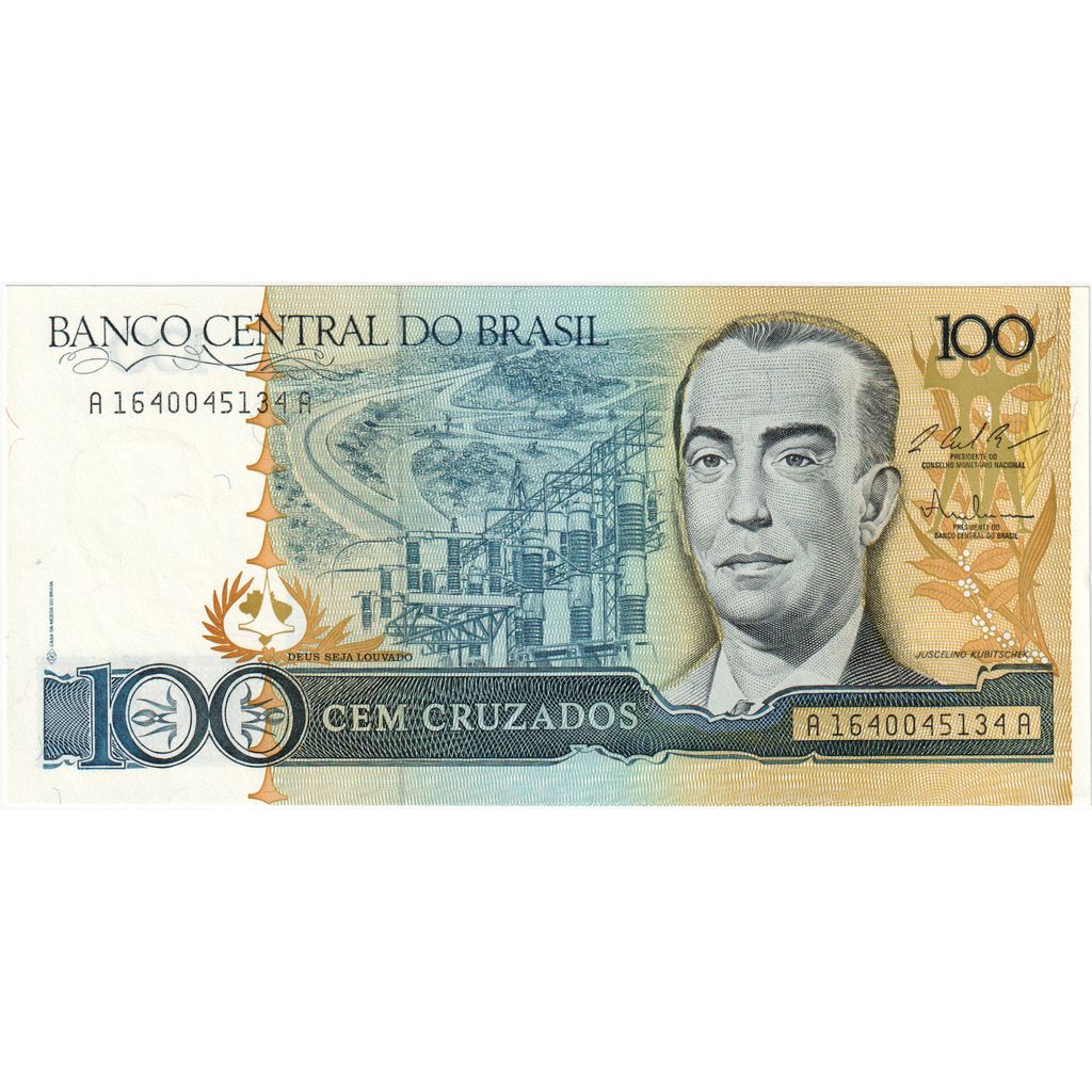 Brasilien, 100 Cruzados, 1987, KM:211c, UNZ