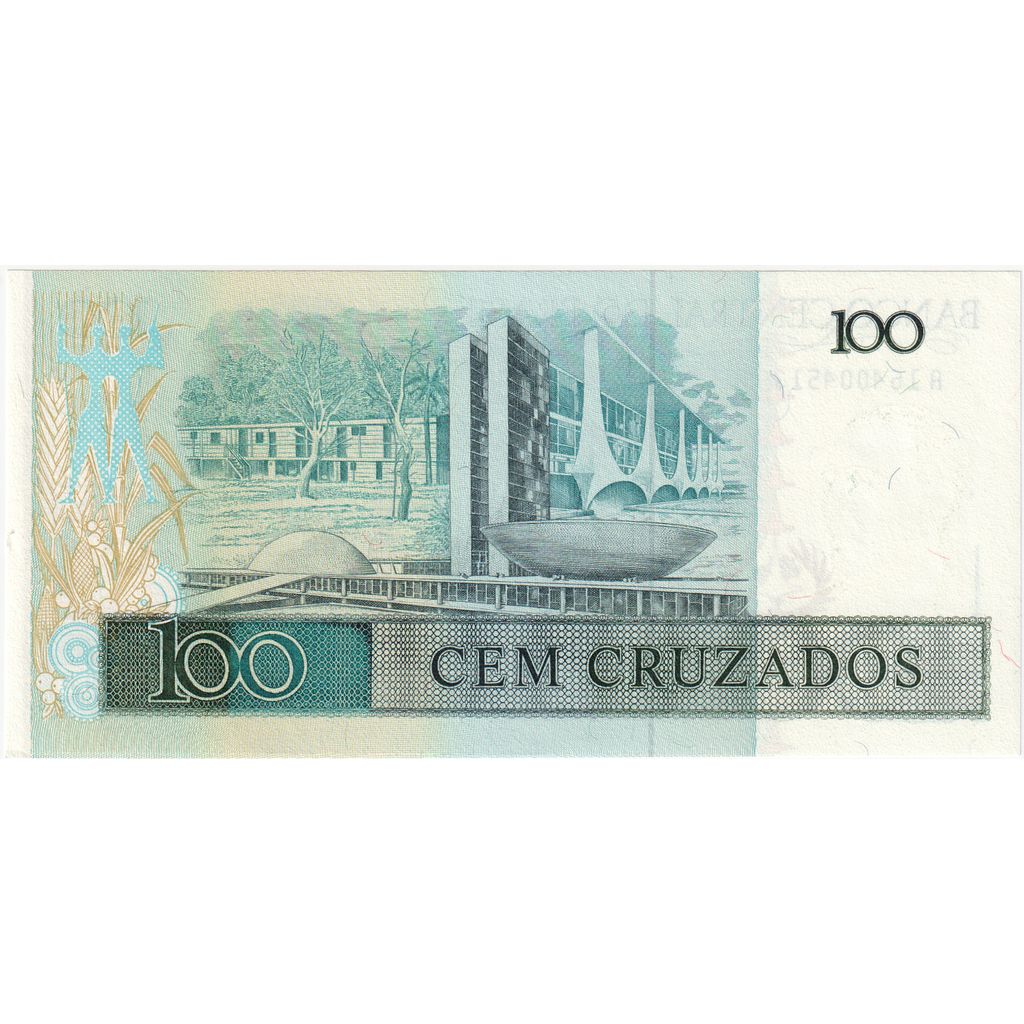 Brasilien, 100 Cruzados, 1987, KM:211c, UNZ