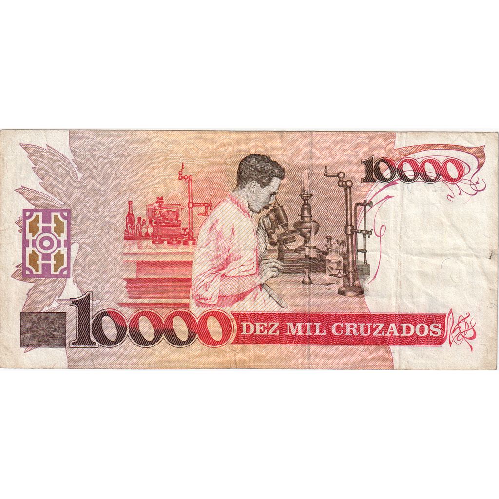 Brasilien, 10 Cruzados Novos on 10,000 Cruzados, Undated (1989), KM:218a, SS