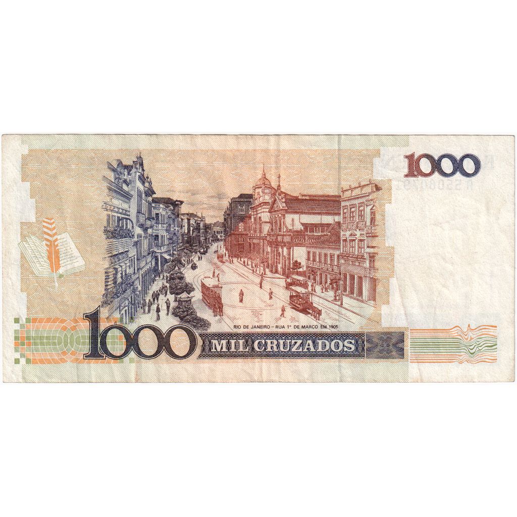 Brasile, 1000 Cruzados, Undated (1988), KM:213b, BB