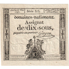 France, 10 Sous, 1792-10-24, Série 575, SUP