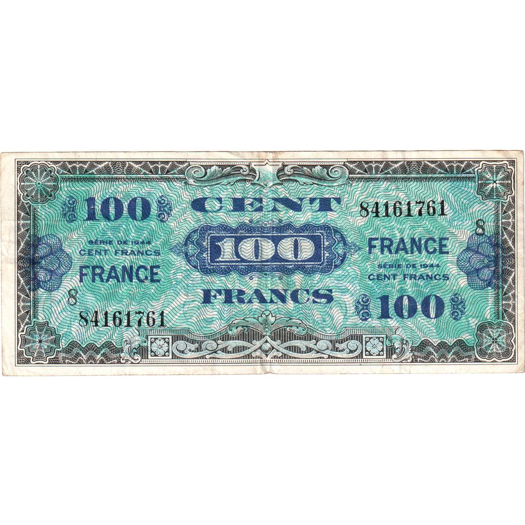 Frankrijk, 100 Francs, 1945 Verso France, Serie 8, TTB