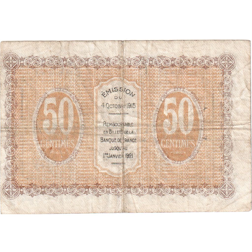 Frankreich, Gray & Vesoul, 50 Centimes, 1915, Chambre de Commerce, SS