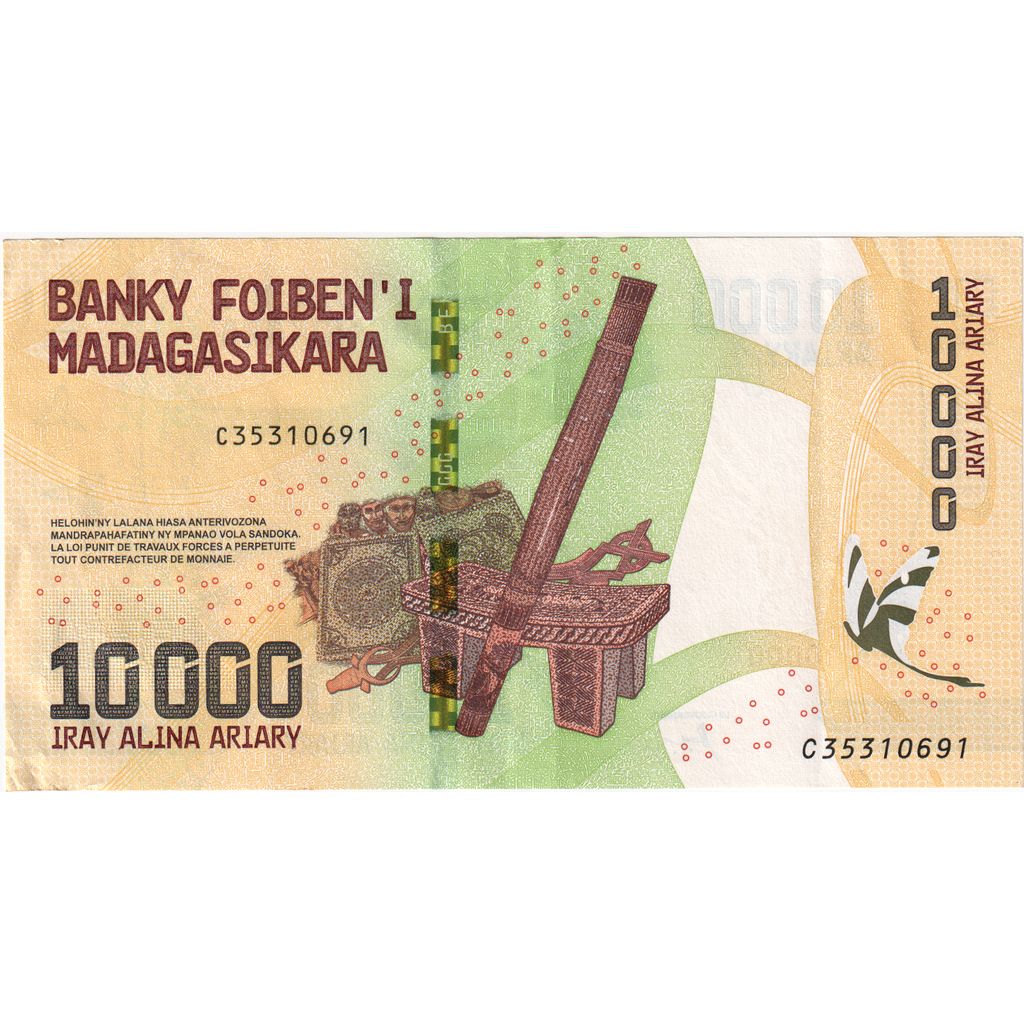 Madagascar, 10,000 Ariary, TTB