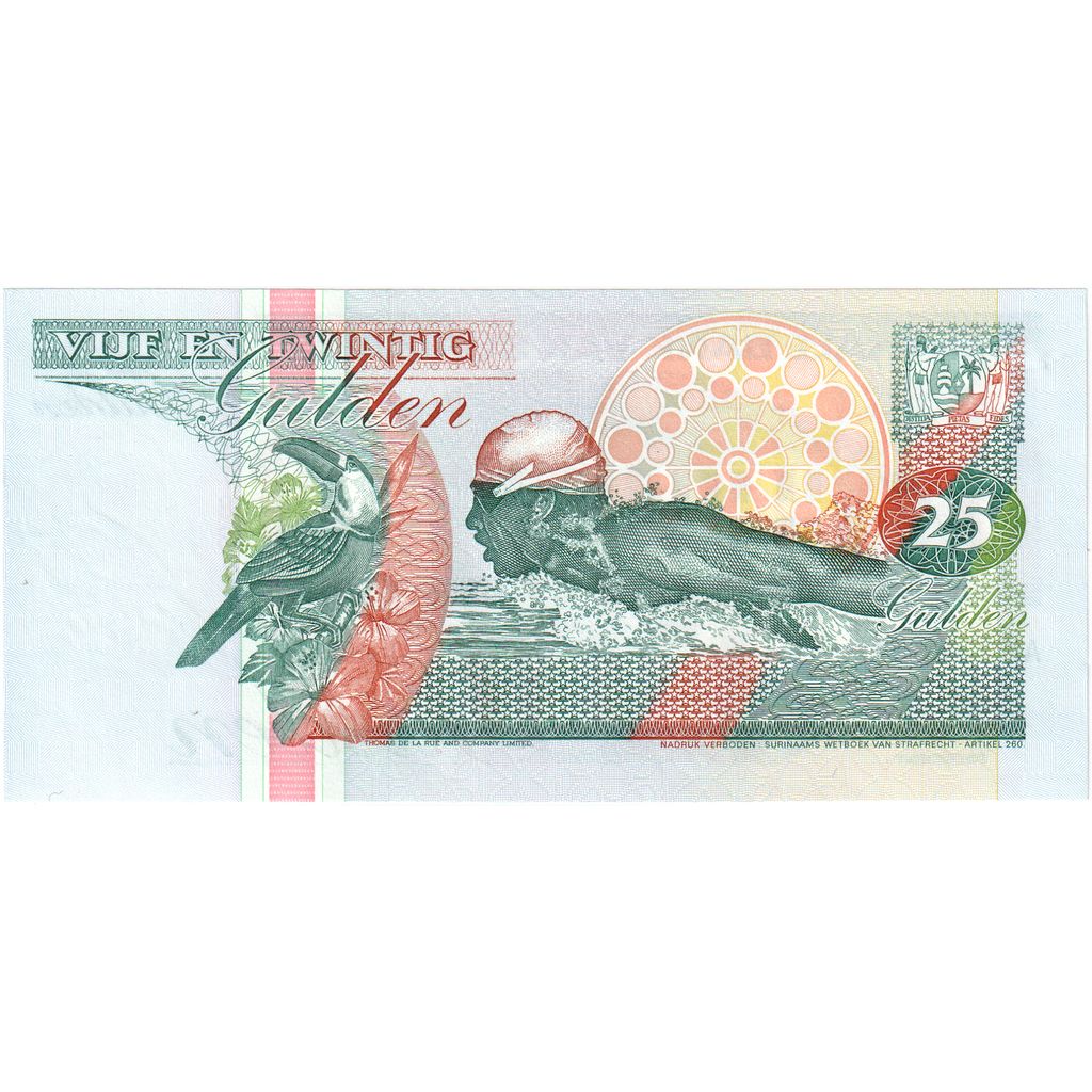 Suriname, 25 Gulden, 1998-02-10, NEUF