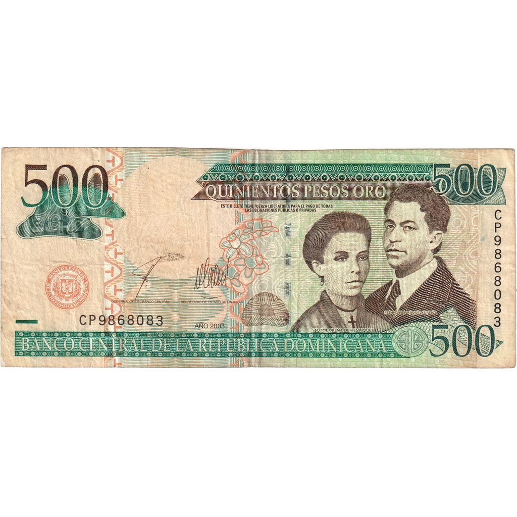 República Dominicana, 500 Pesos Oro, BC