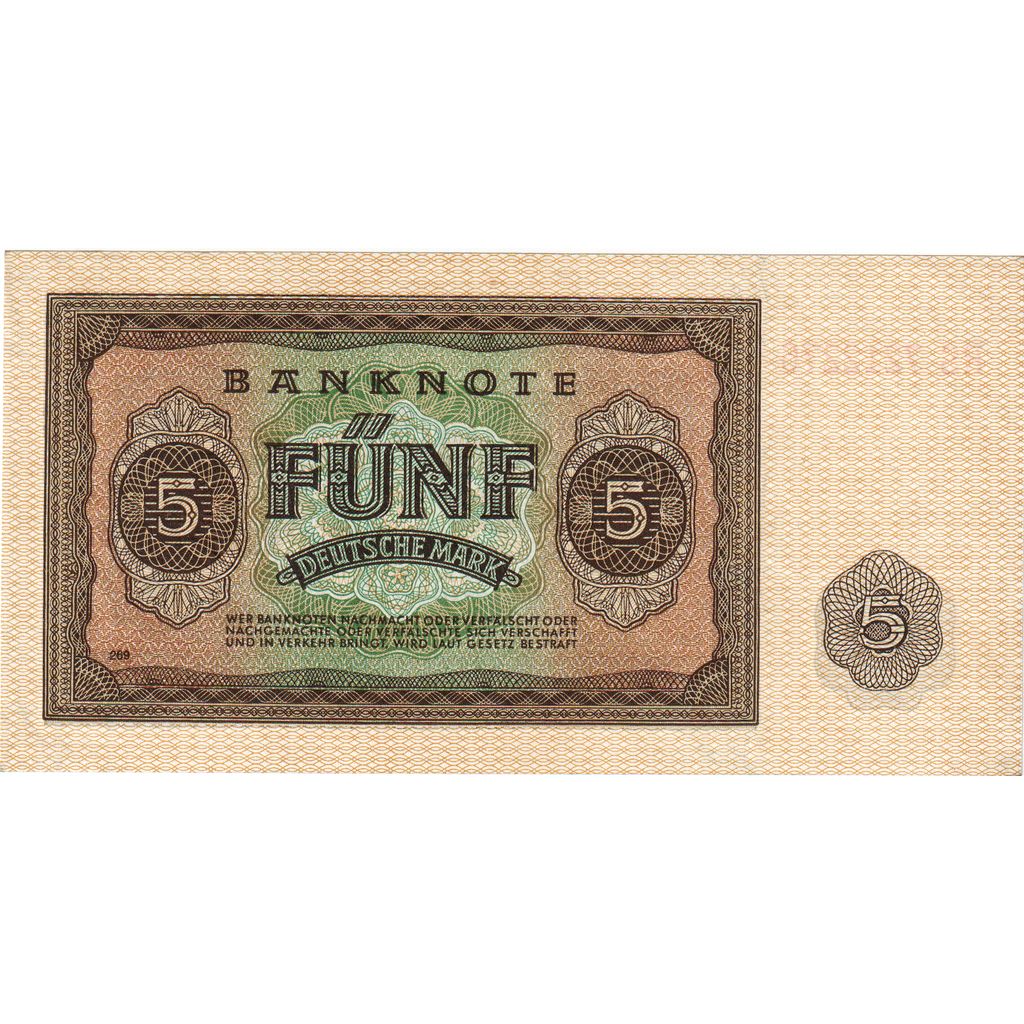 République démocratique allemande, 5 Deutsche Mark, SUP
