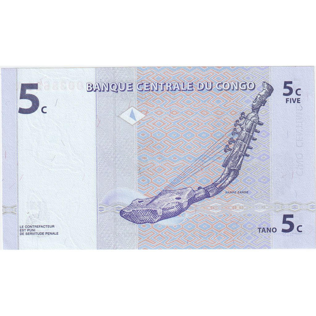 Congo Democratic Republic, 5 Centimes, 1997-11-01, UNC(65-70)