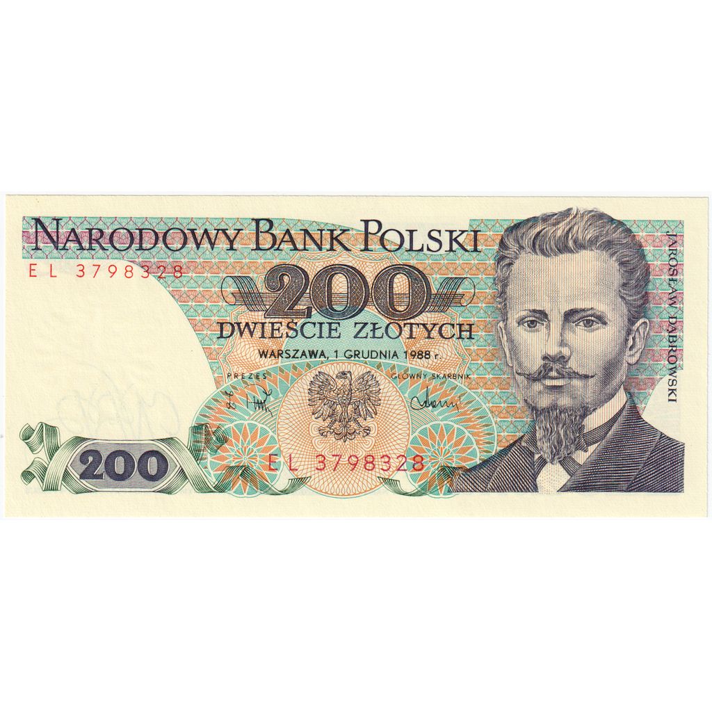 Poland, 200 Zlotych, 1988-12-01, UNC(65-70)