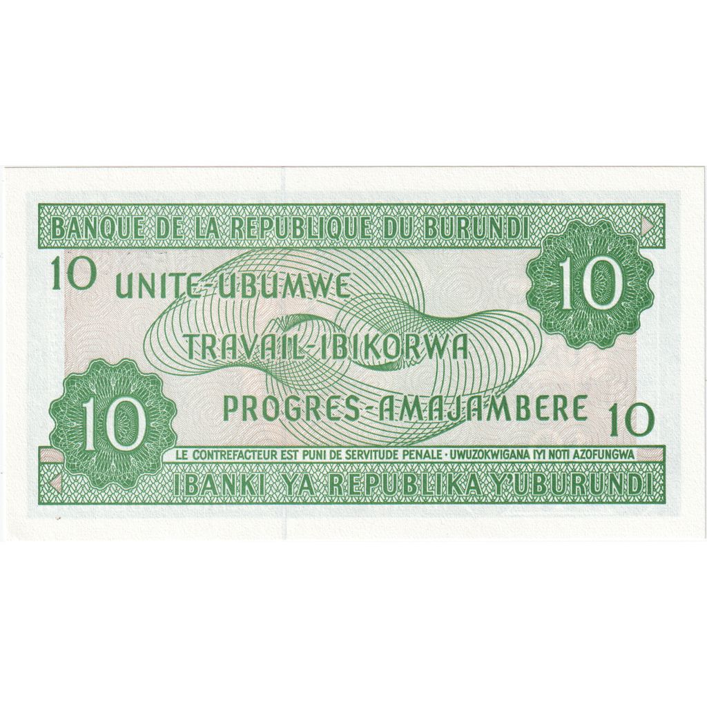 Burundi, 10 Francs, 2005-02-05, UNC(65-70)