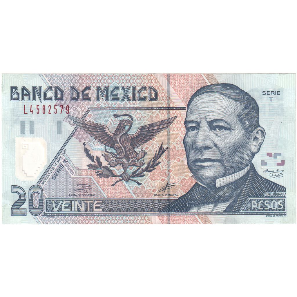 Mexique, 20 Pesos, 2001-05-17, TTB