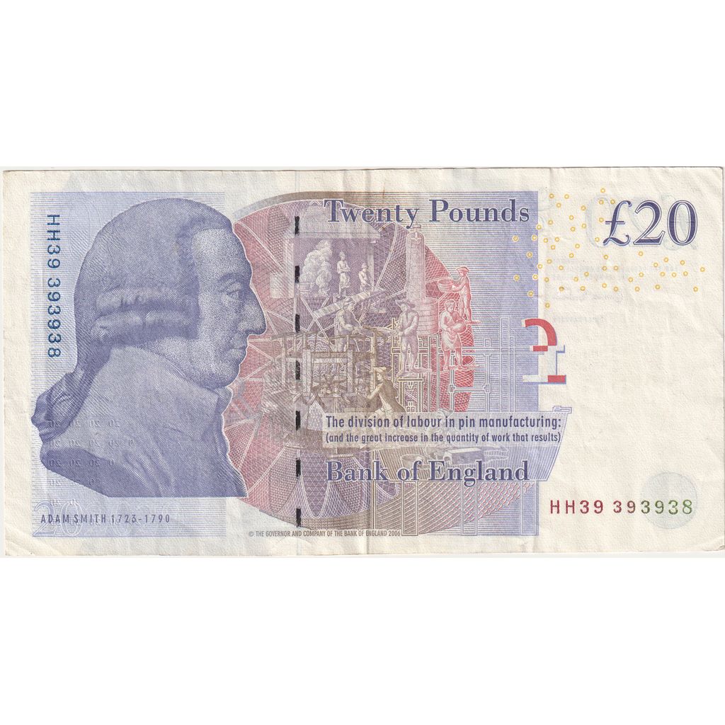 Great Britain, 20 Pounds, EF(40-45)