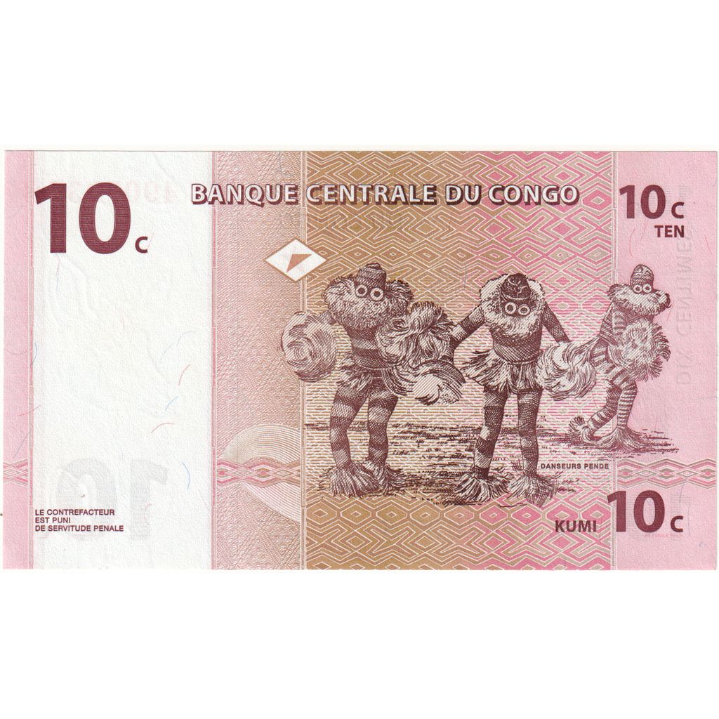 Repubblica Democratica del Congo, 10 Centimes, 1997-11-01, FDS