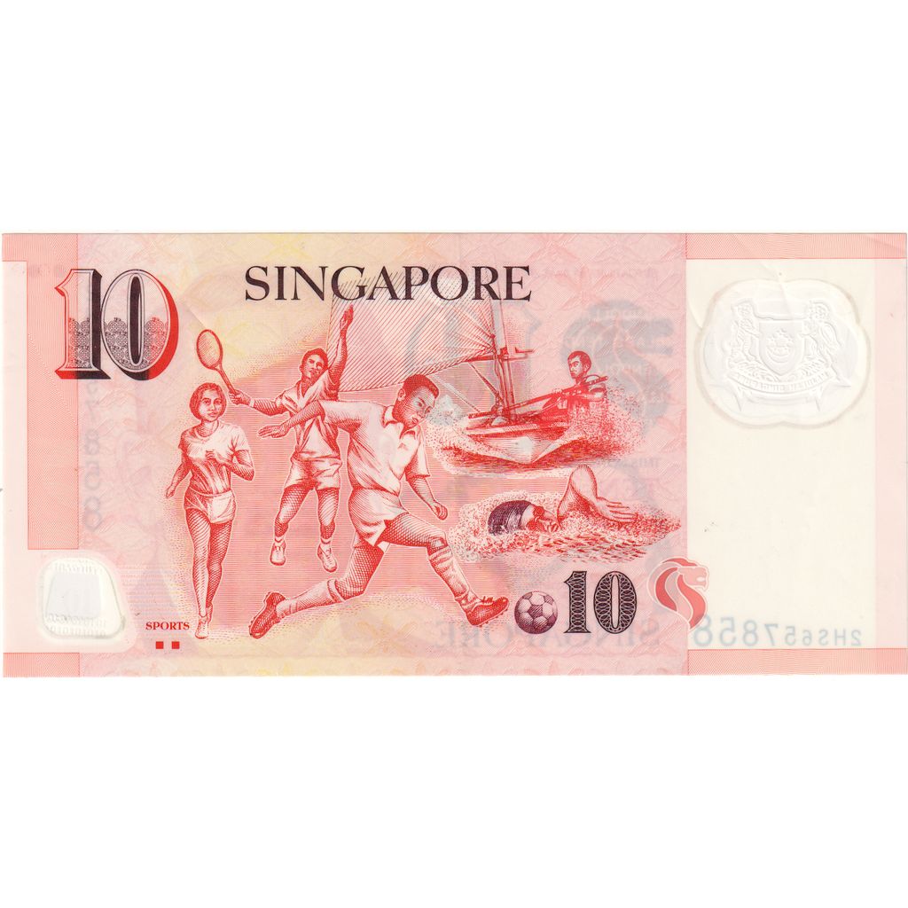 Singapore, 10 Dollars, AU(55-58)