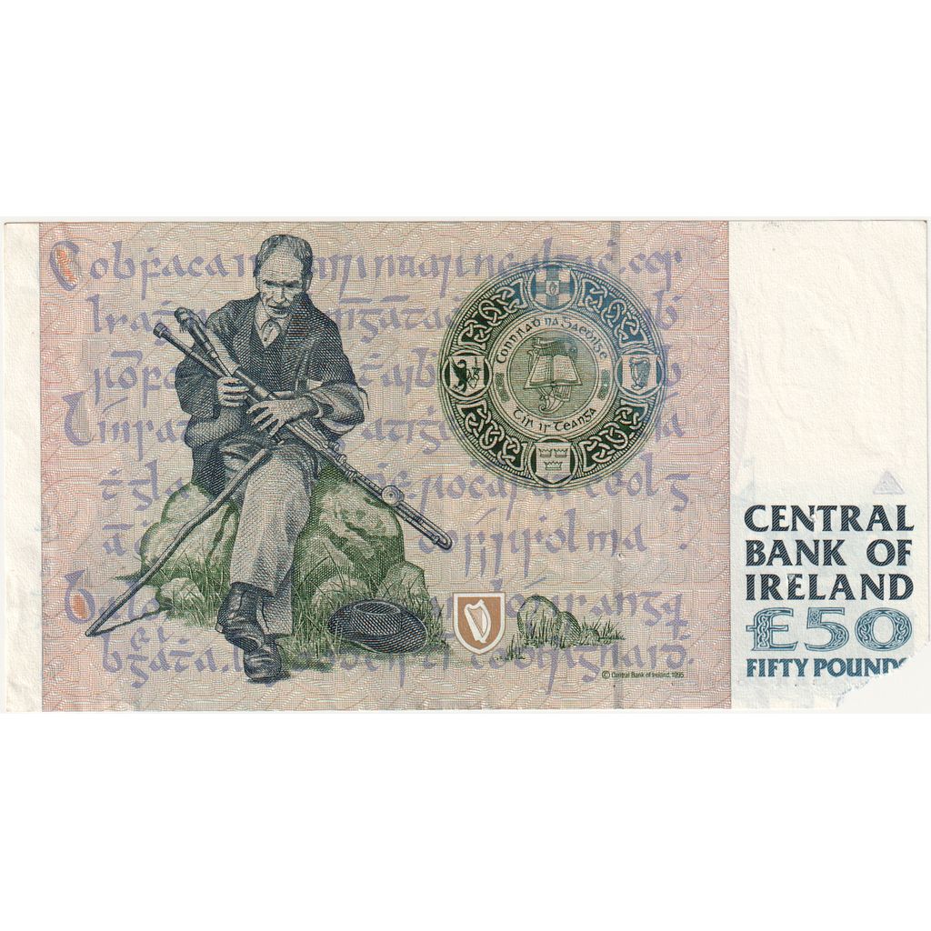 Ireland - Republic, 50 Pounds, 2001-03-01, VF(20-25)