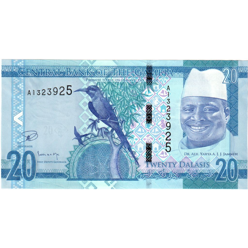 Gâmbia, 20 Dalasis, UNC(65-70)