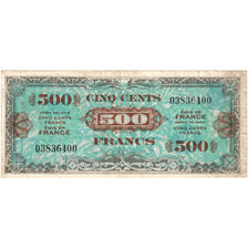 France, 500 Francs, Drapeau/France, SÉRIE 1944, TB+
