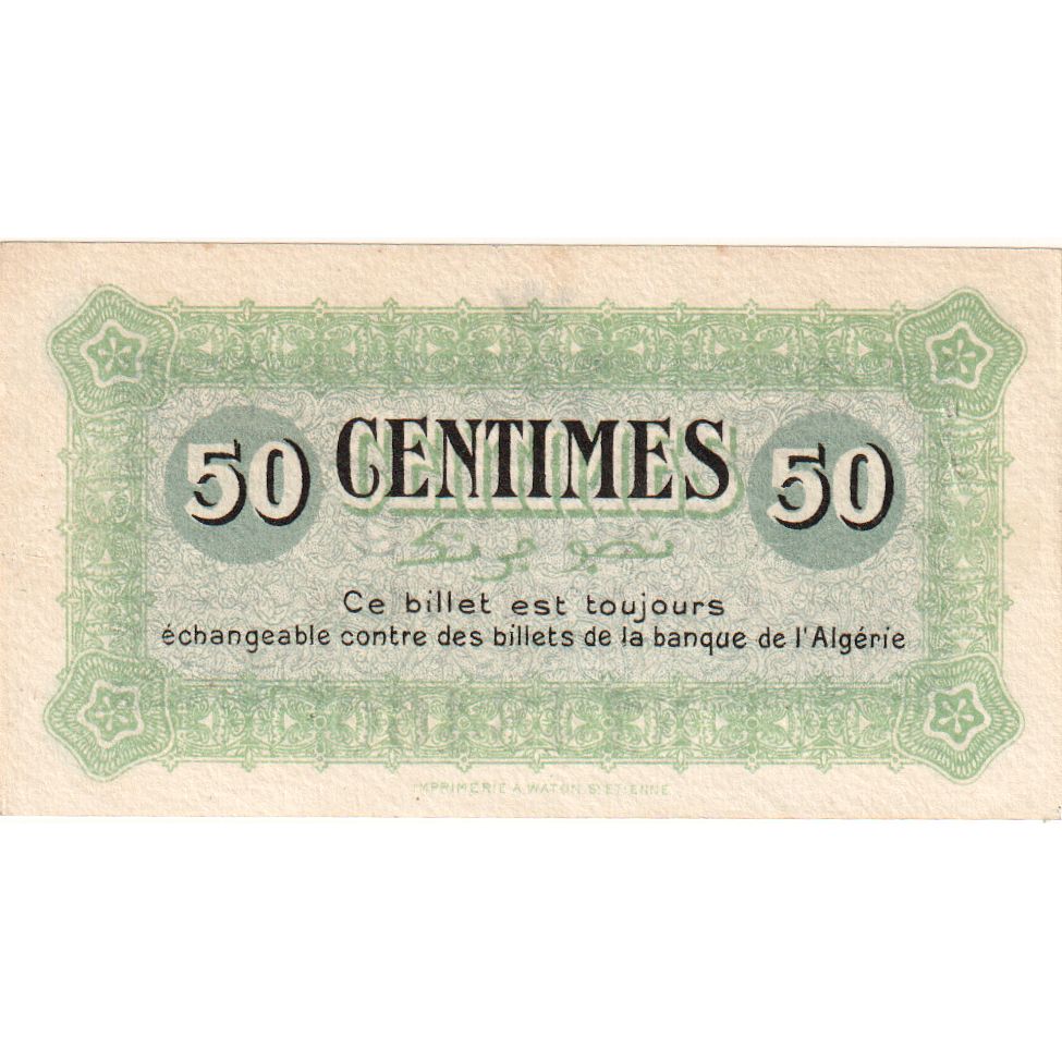 Algeria, Constantine, 50 Centimes, 1915-05-18, Chambre de Commerce, MBC+