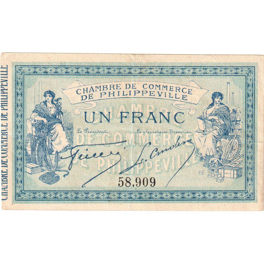 Algeria, 1 Franc, 1914-11-10, Chambre de Commerce, MBC