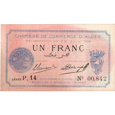 Algerije, Alger, 1 Franc, 1919-06-25, Chambre de Commerce, TTB