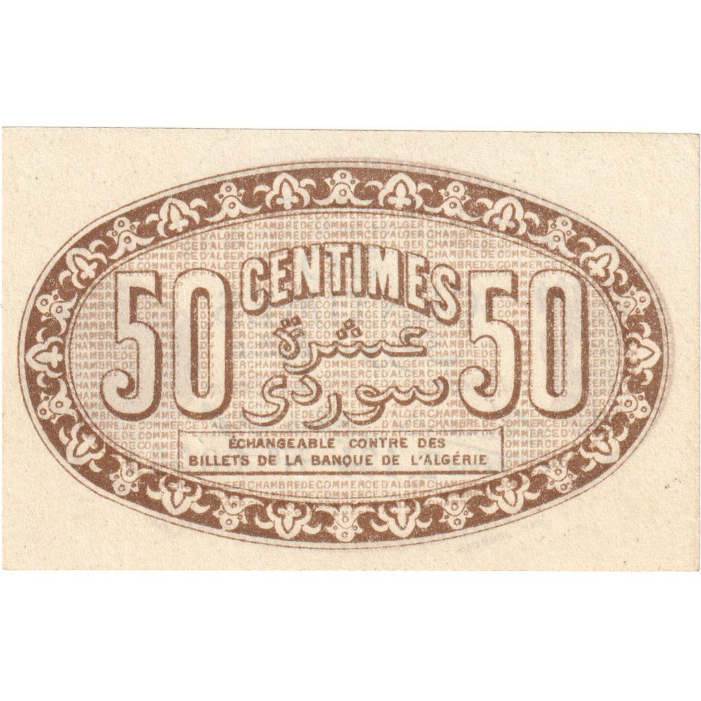Algeria, Alger, 50 Centimes, 1915-01-13, Chambre de Commerce, UNC(65-70)
