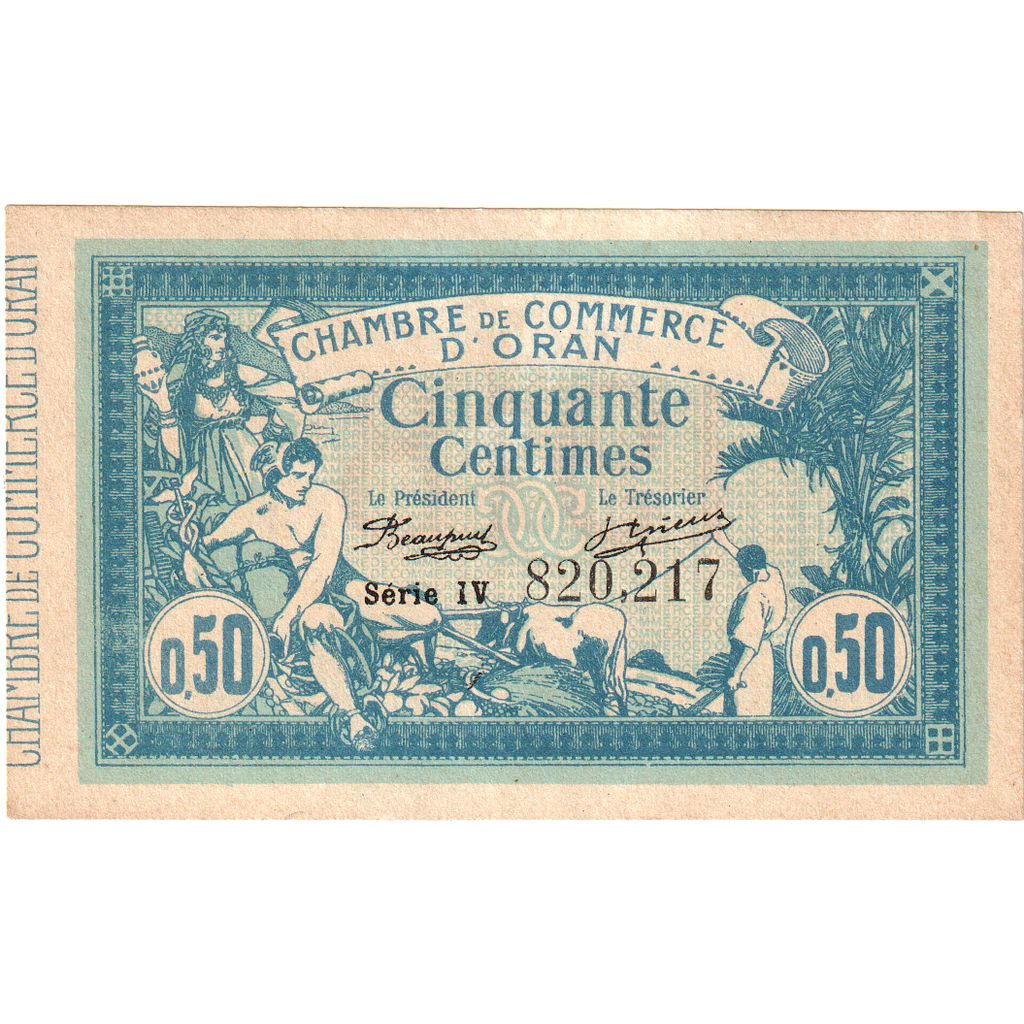 Algerije, Oran, 50 Centimes, Chambre de Commerce, NIEUW