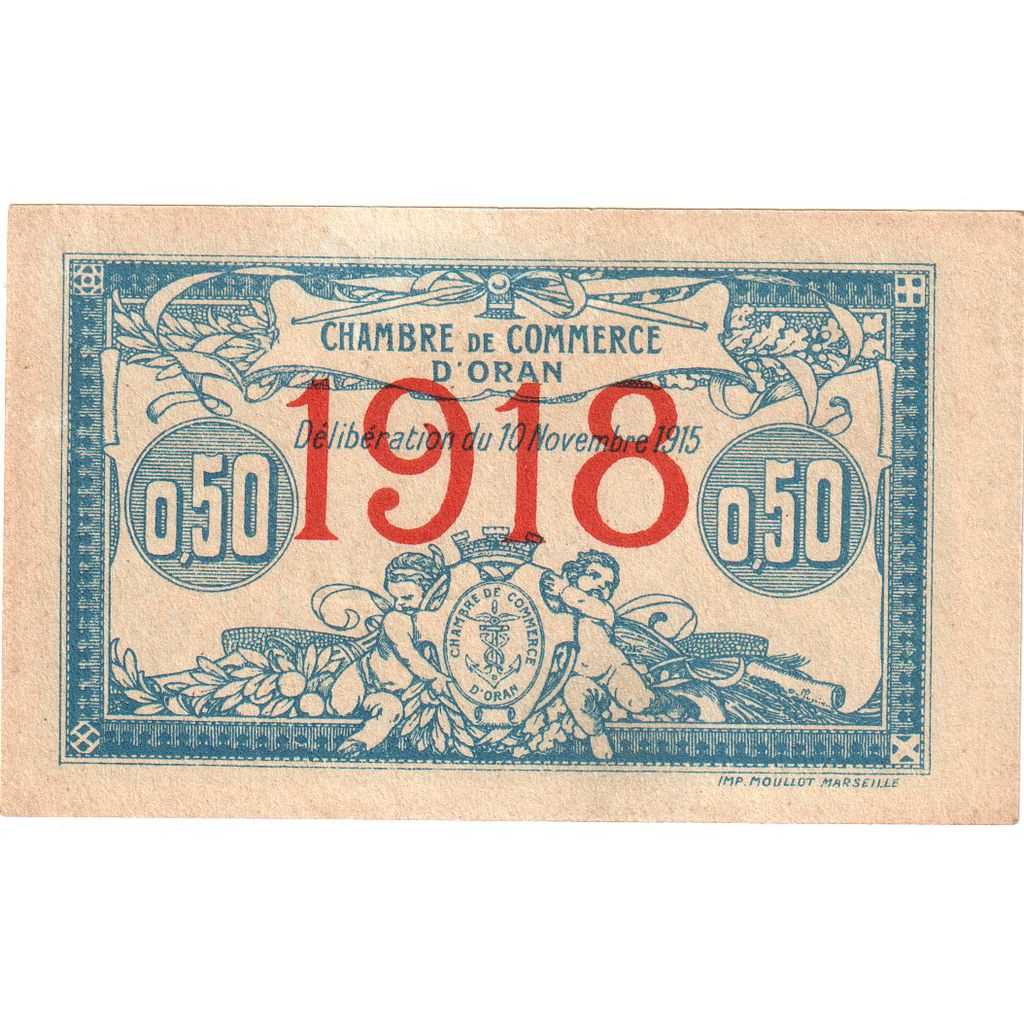 Algerije, Oran, 50 Centimes, Chambre de Commerce, NIEUW