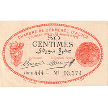 Algeria, Alger, 50 Centimes, 1915-01-13, Chambre de Commerce, UNC(65-70)