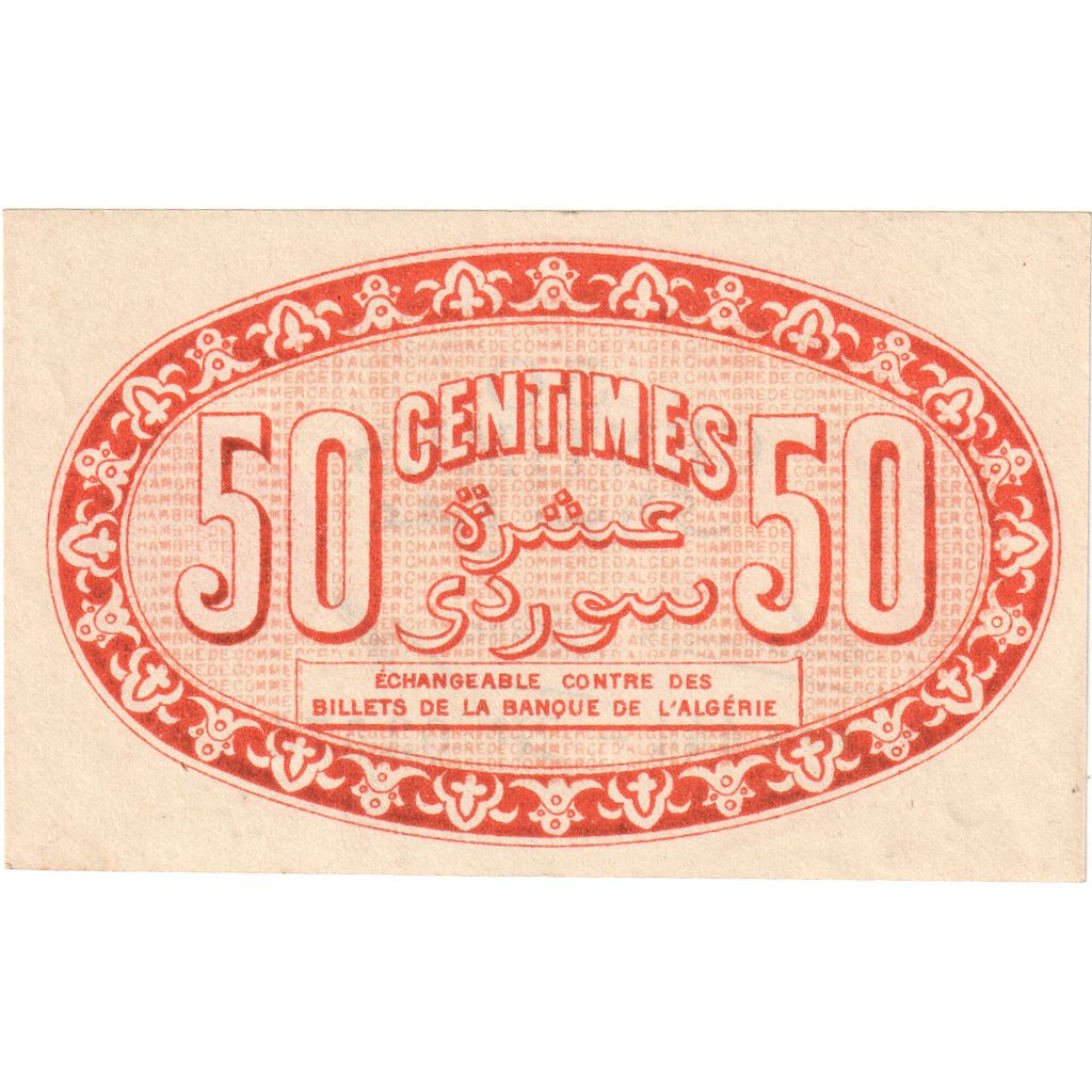 Algeria, Alger, 50 Centimes, 1915-01-13, Chambre de Commerce, UNC(65-70)
