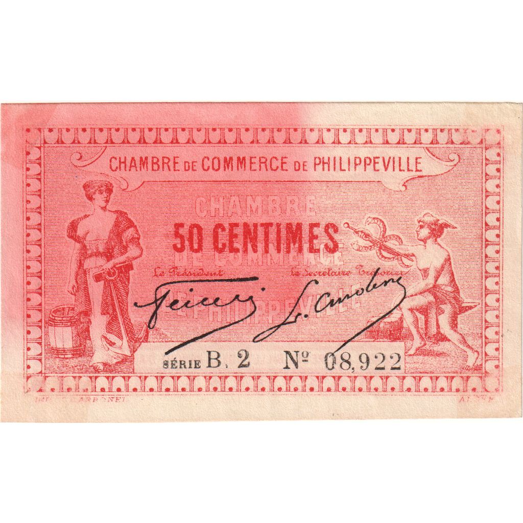 Algerije, 50 Centimes, 1918-03-22, SUP