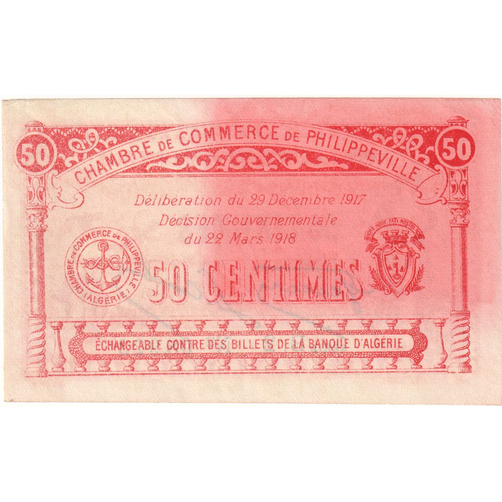 Algerije, 50 Centimes, 1918-03-22, SUP