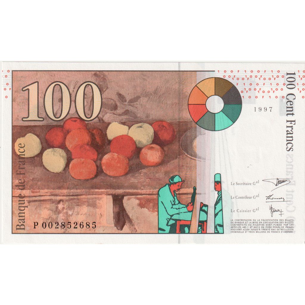 Frankrijk, 100 Francs, Cézanne, P.002, NIEUW