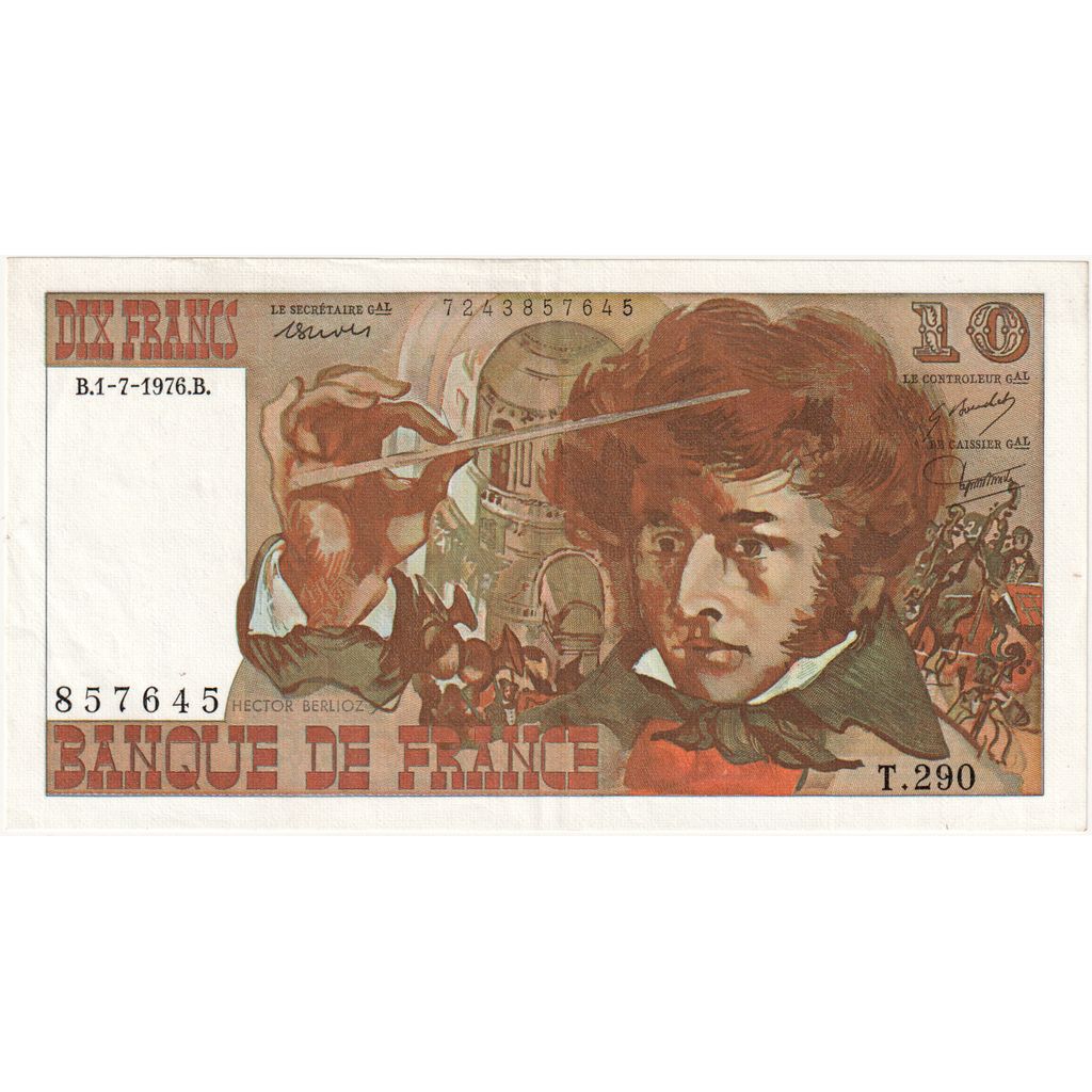 Frankreich, 10 Francs, Berlioz, 1976-07-01, T.290, SS