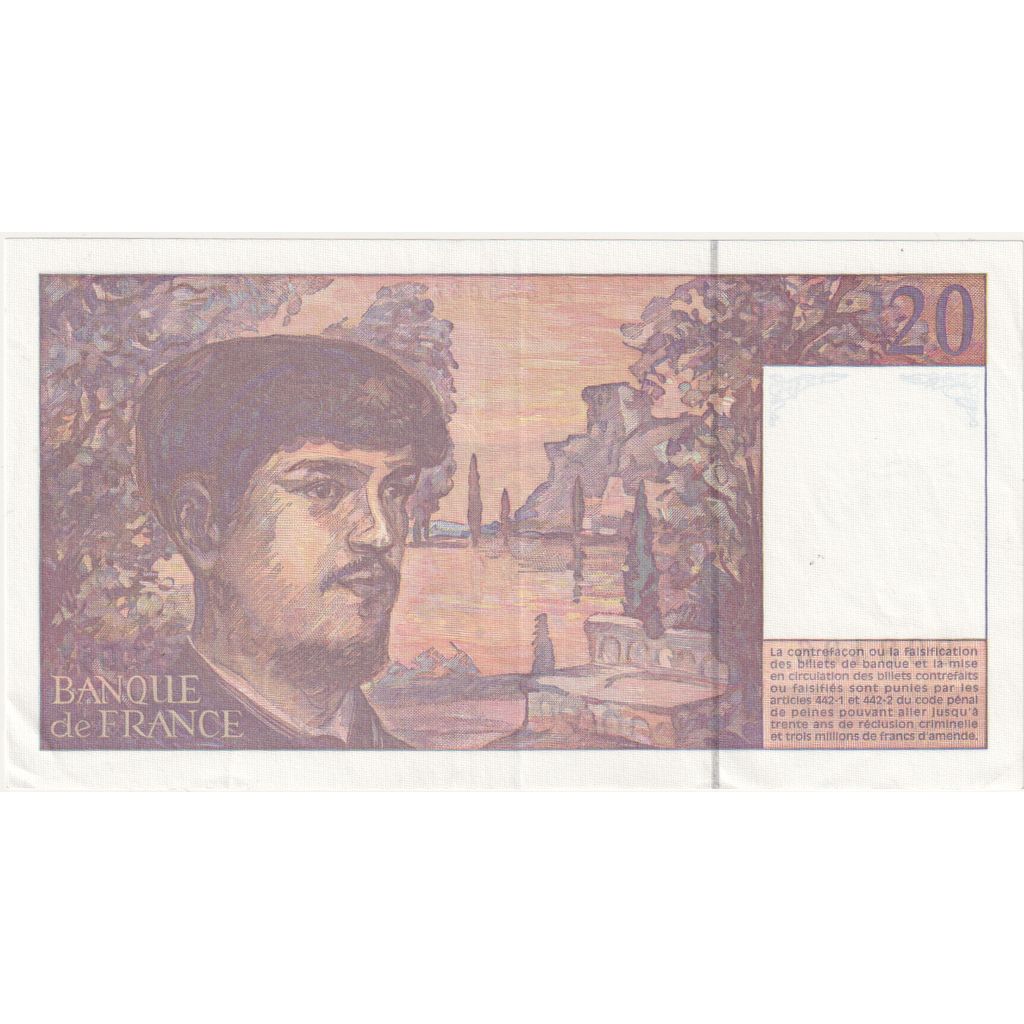 Frankrijk, 20 Francs, Debussy, C.047, SUP