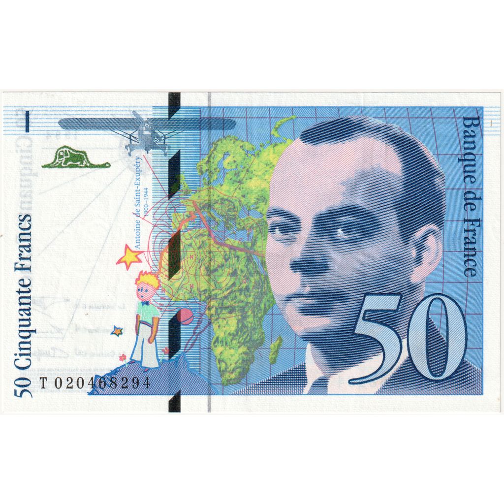 France, 50 Francs, St Exupéry, T.020, UNC(65-70)