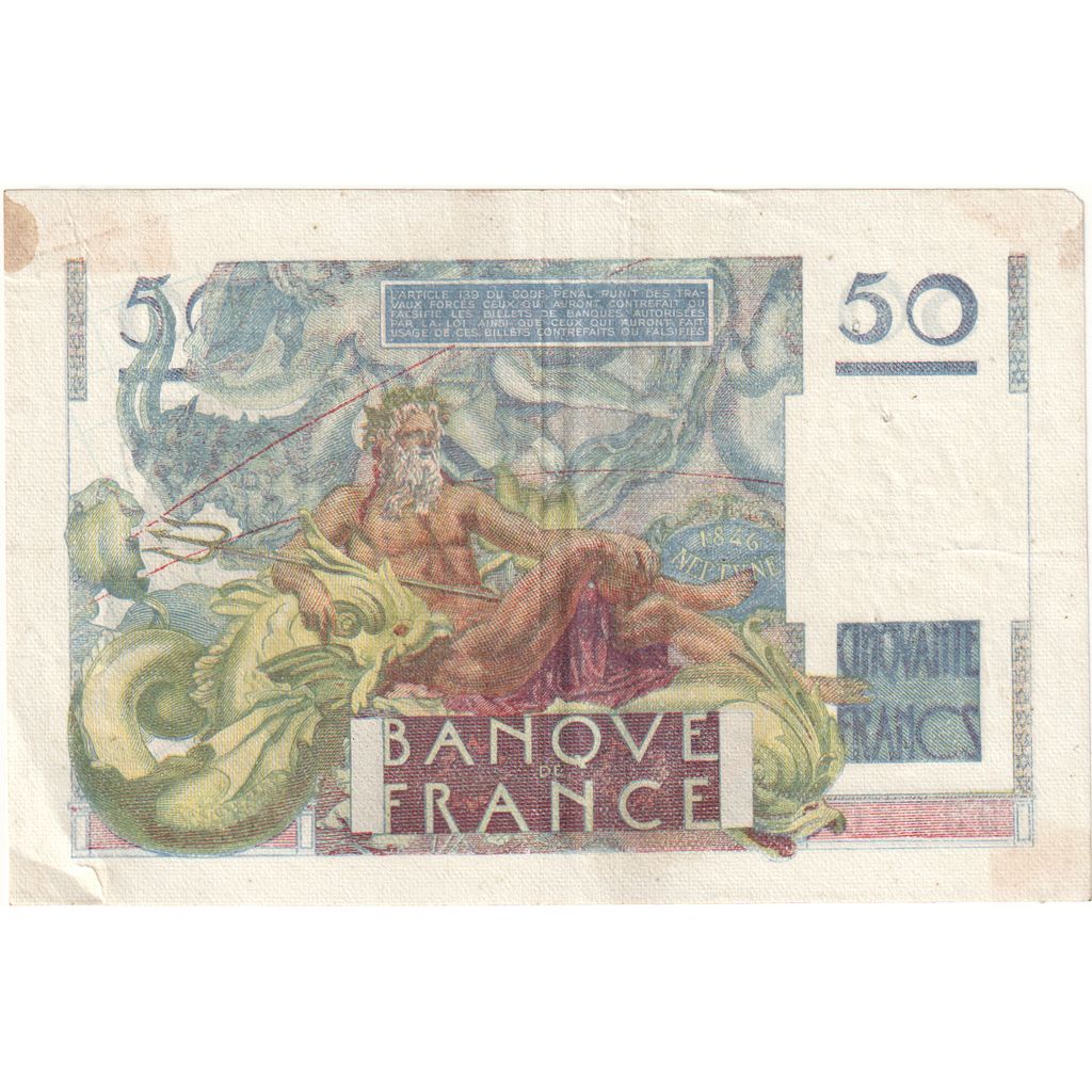 Frankrijk, 50 Francs, Le Verrier, 1949-05-19, G.131, TB