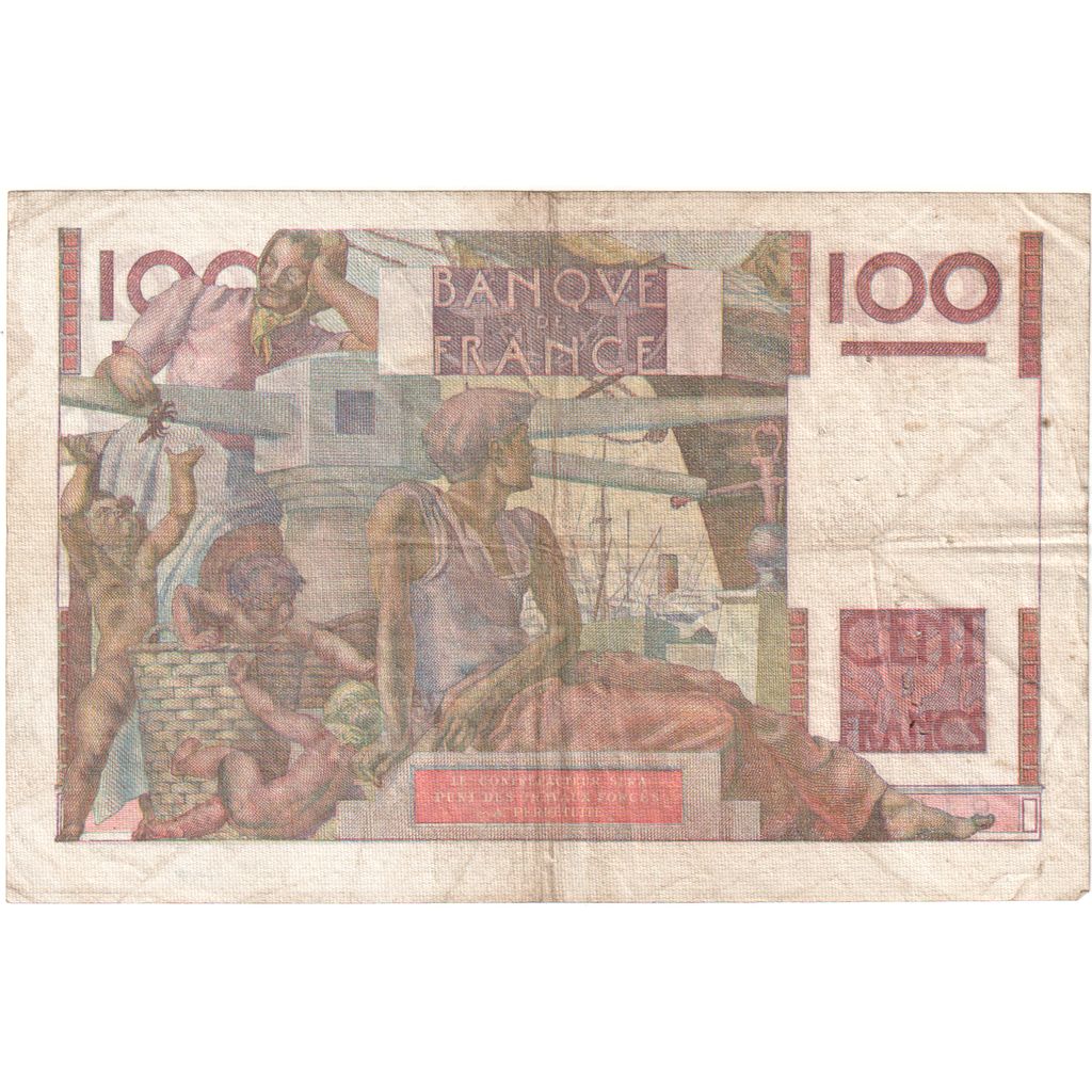 France, 100 Francs, Jeune Paysan, 1949-05-19, S.345, TB