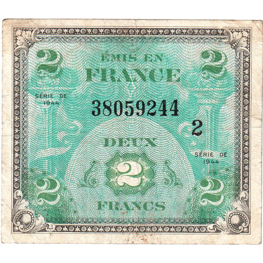 Francia, 2 Francs, Flag/France, Serie 2, MB