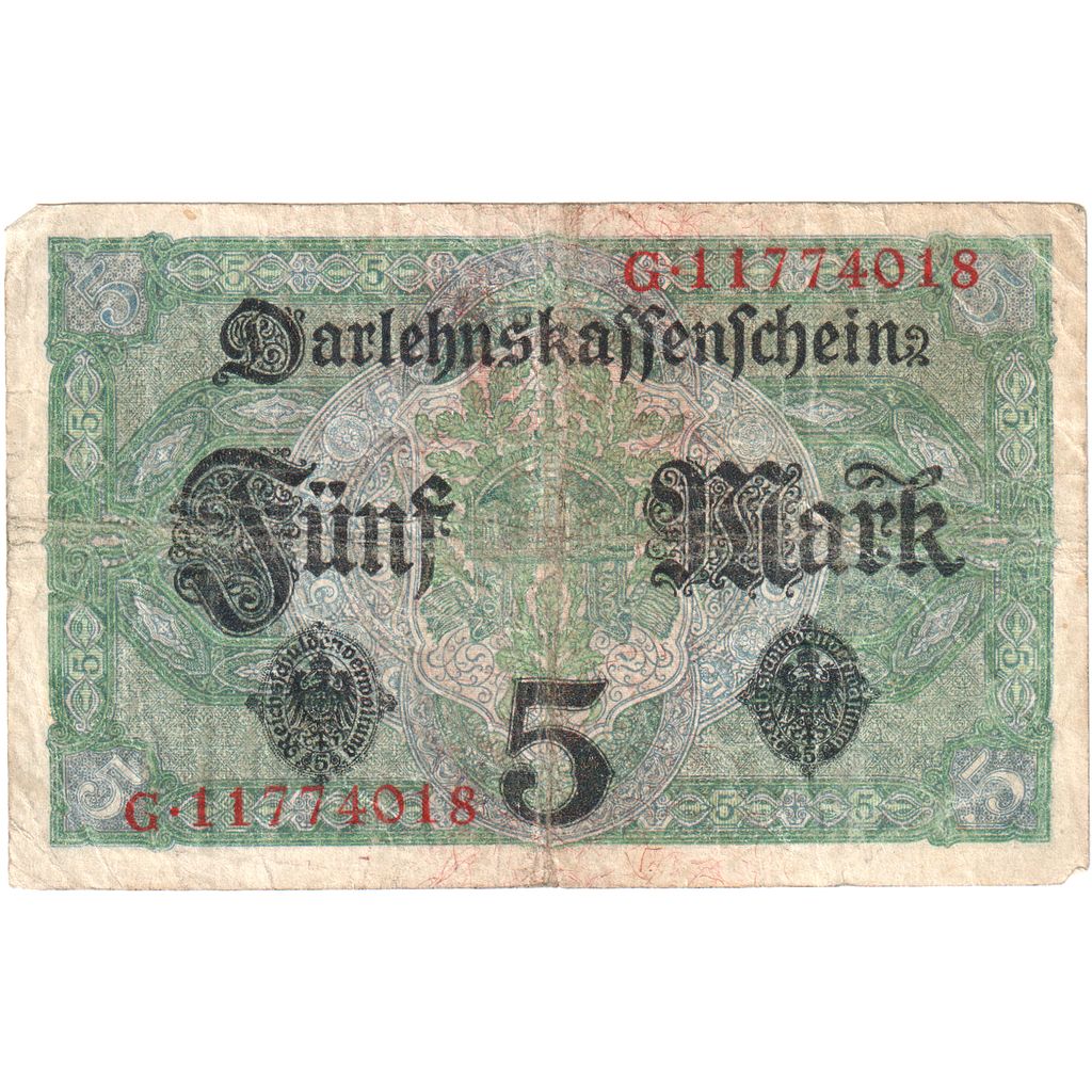 Deutschland, 5 Mark, 1917-08-01, SGE
