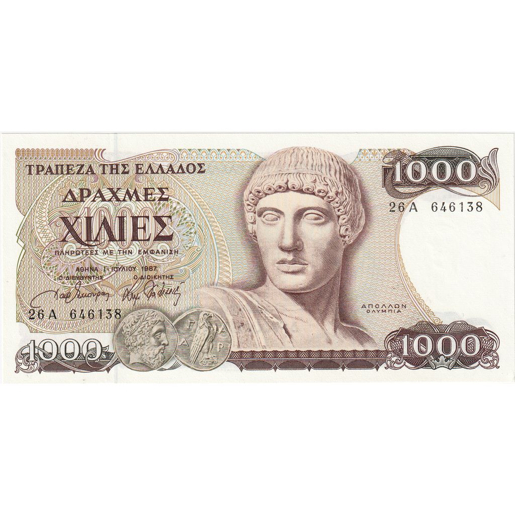 Greece, 1000 Drachmaes, 1987-07-01, UNC(64)