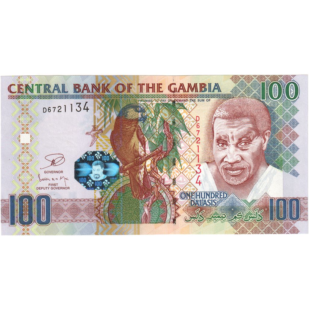 Gâmbia, 100 Dalasis, UNC(65-70)