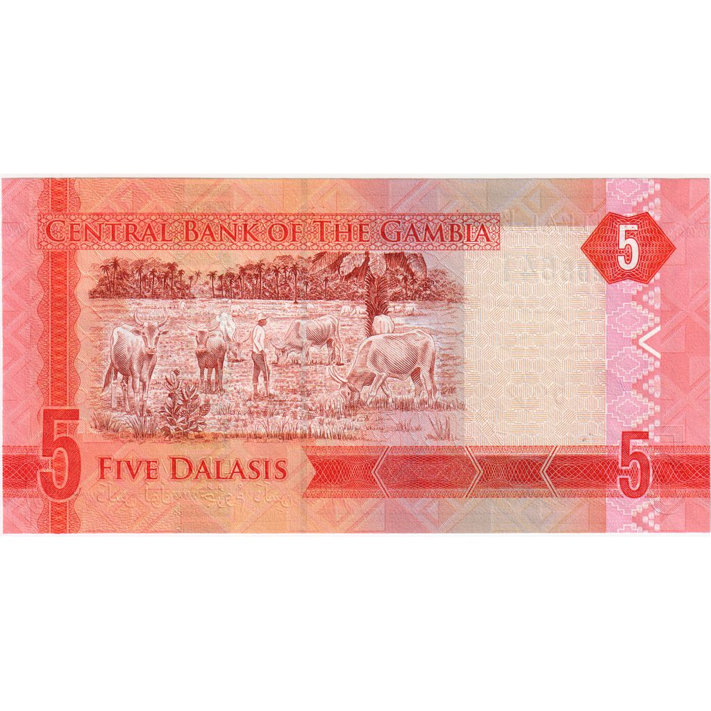 Gambia, 5 Dalasis, 2015, UNC(65-70)