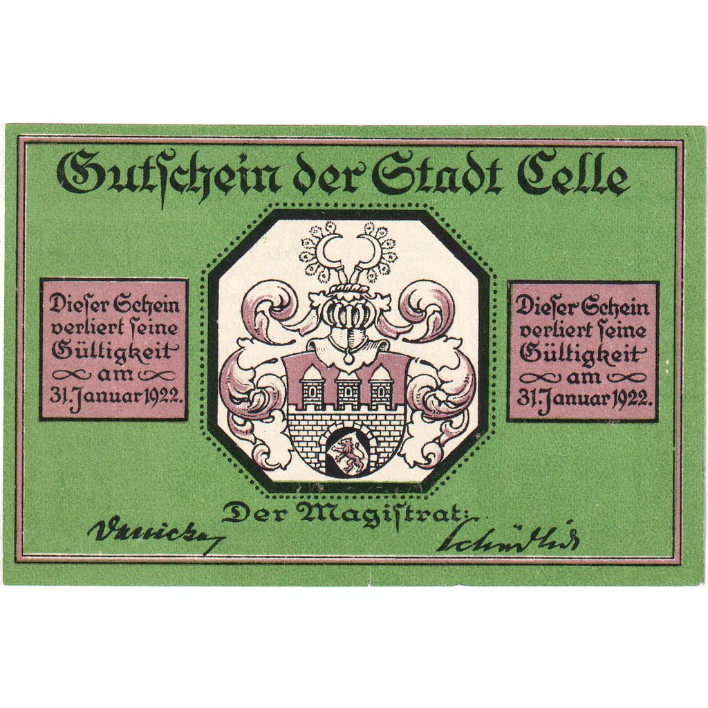 Alemania, Celle, 100 Pfennig, 1922-01-31, MBC