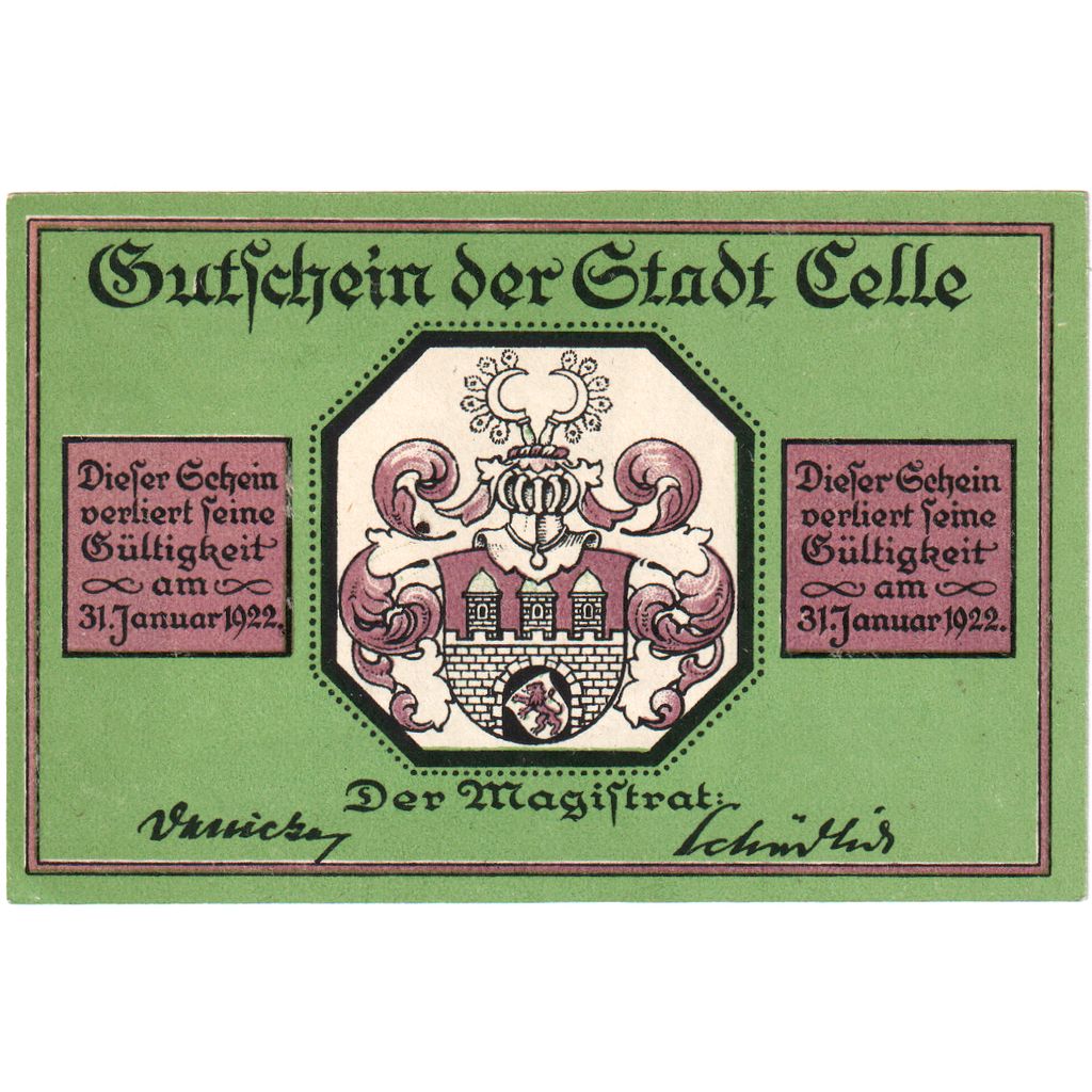 Allemagne, Celle, 50 Pfennig, 1922-01-31, NEUF