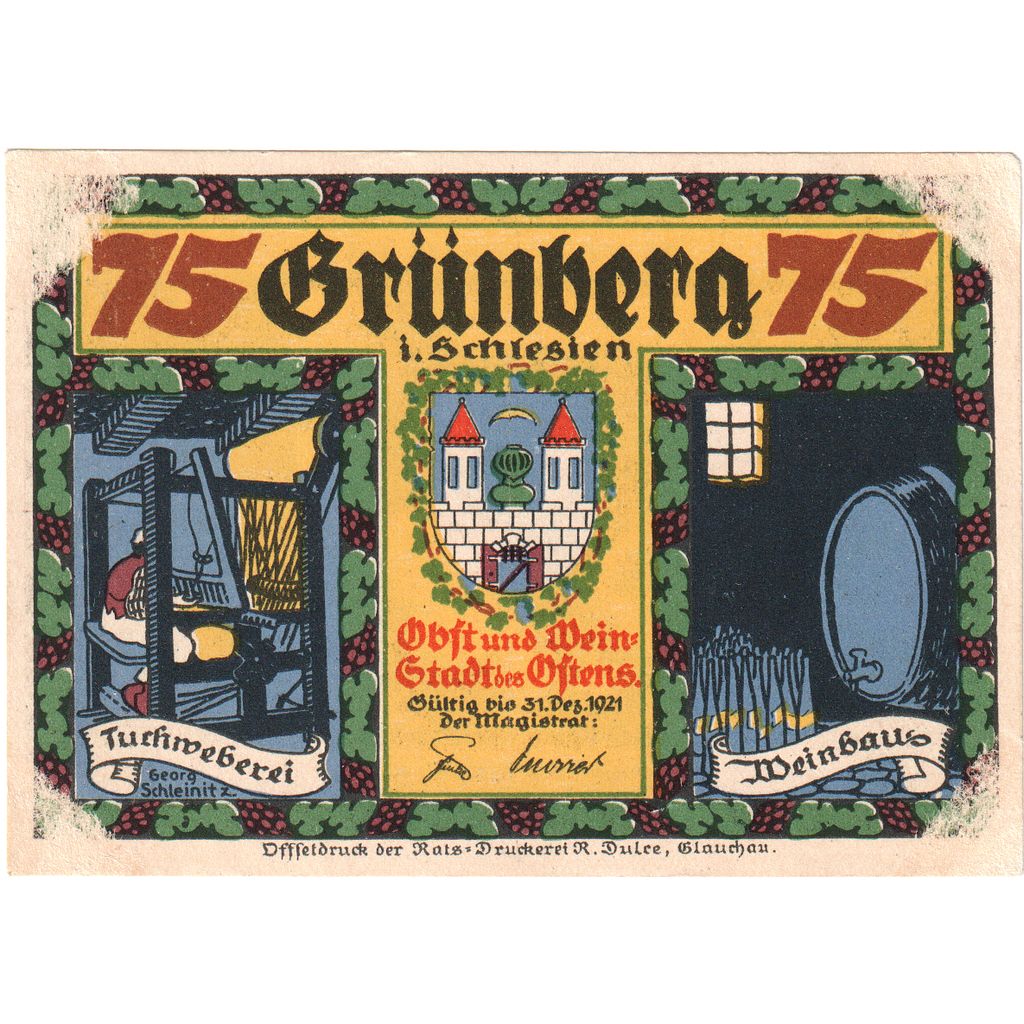 Deutschland, Grünberg, 75 Pfennig, 1921-12-31, SS