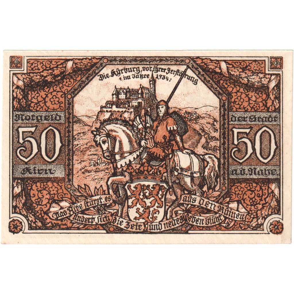 Deutschland, Kirn a.d. Nahe Stadt, 50 Pfennig, 1920-09-09, UNZ
