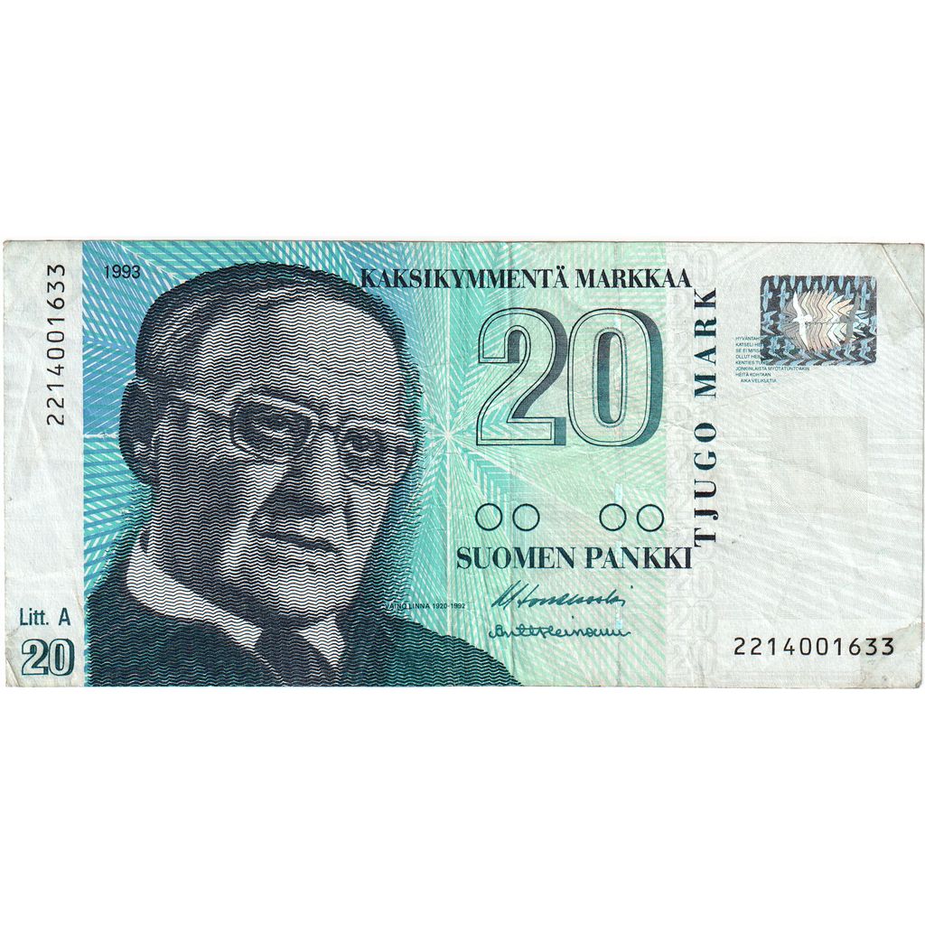 Finland, 20 Markkaa, VF(30-35)